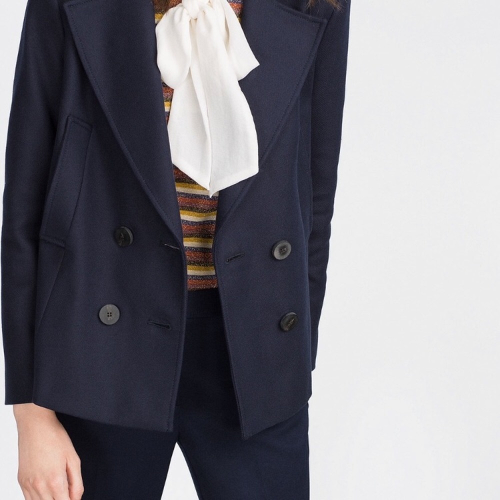 Zara Navy Pea Coat